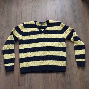 Chaps Blue and Yellow Sweater